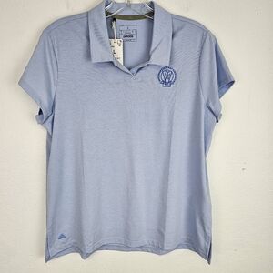 Adidas NEW Women's Blue Golf Polo Wisconsin State Polo Assoc West Bend Sz L
